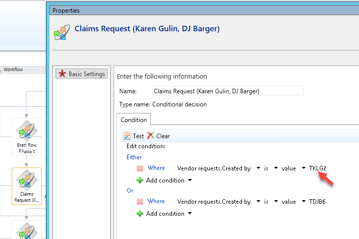 Conditional request properties